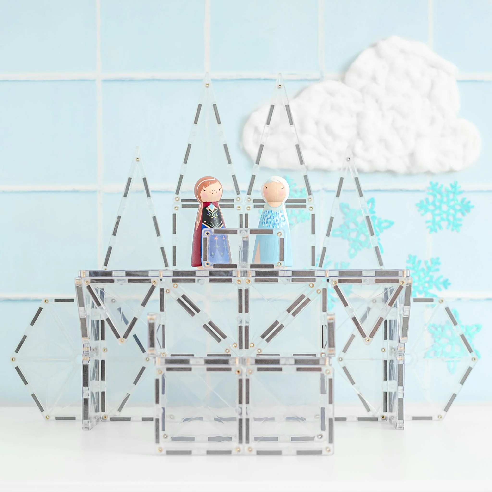 Connetix Magnetic Tiles | Clear Starter Pack (34 pcs)