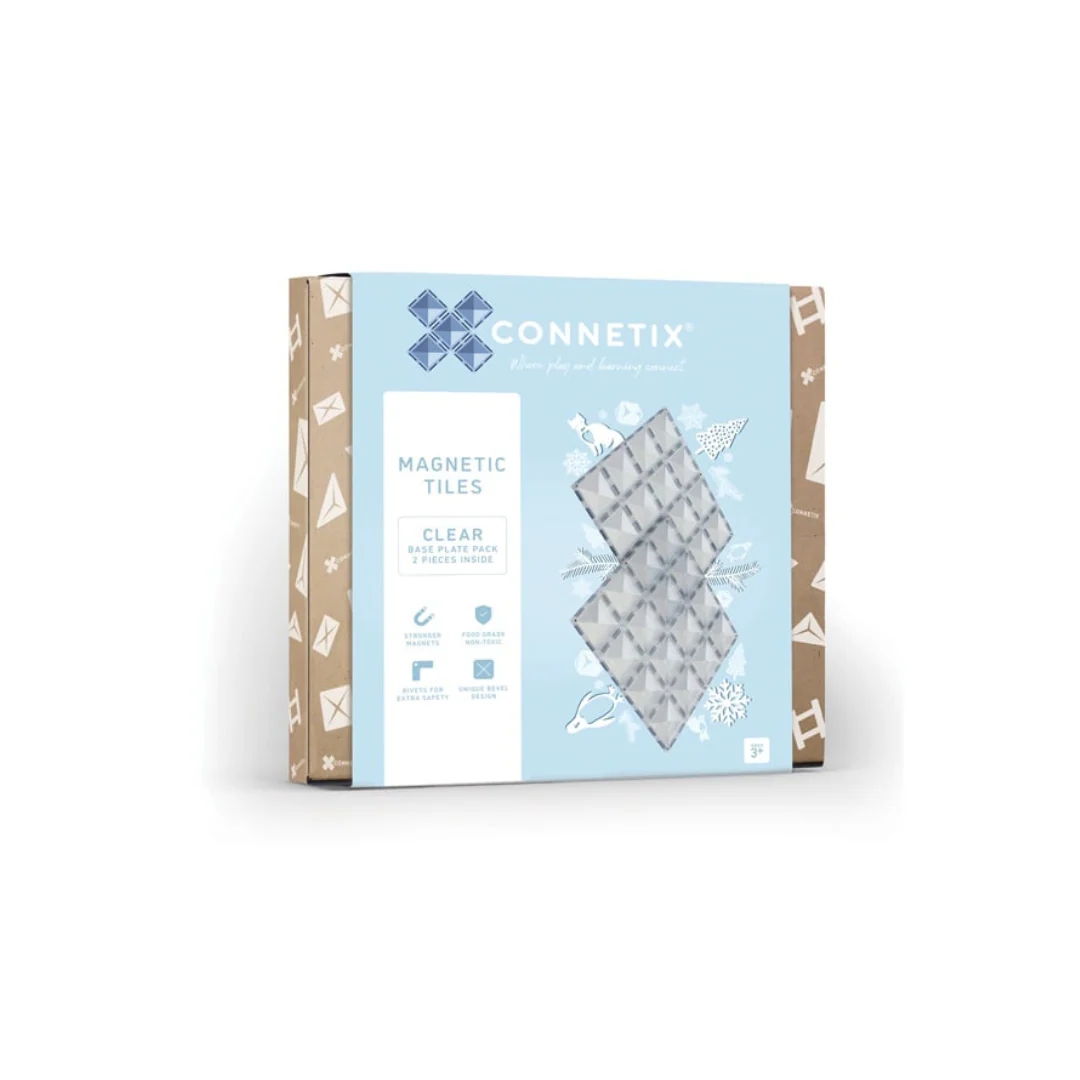 Connetix Magnetic Tiles | Clear Base Plate Pack (2 pcs) - Image 2