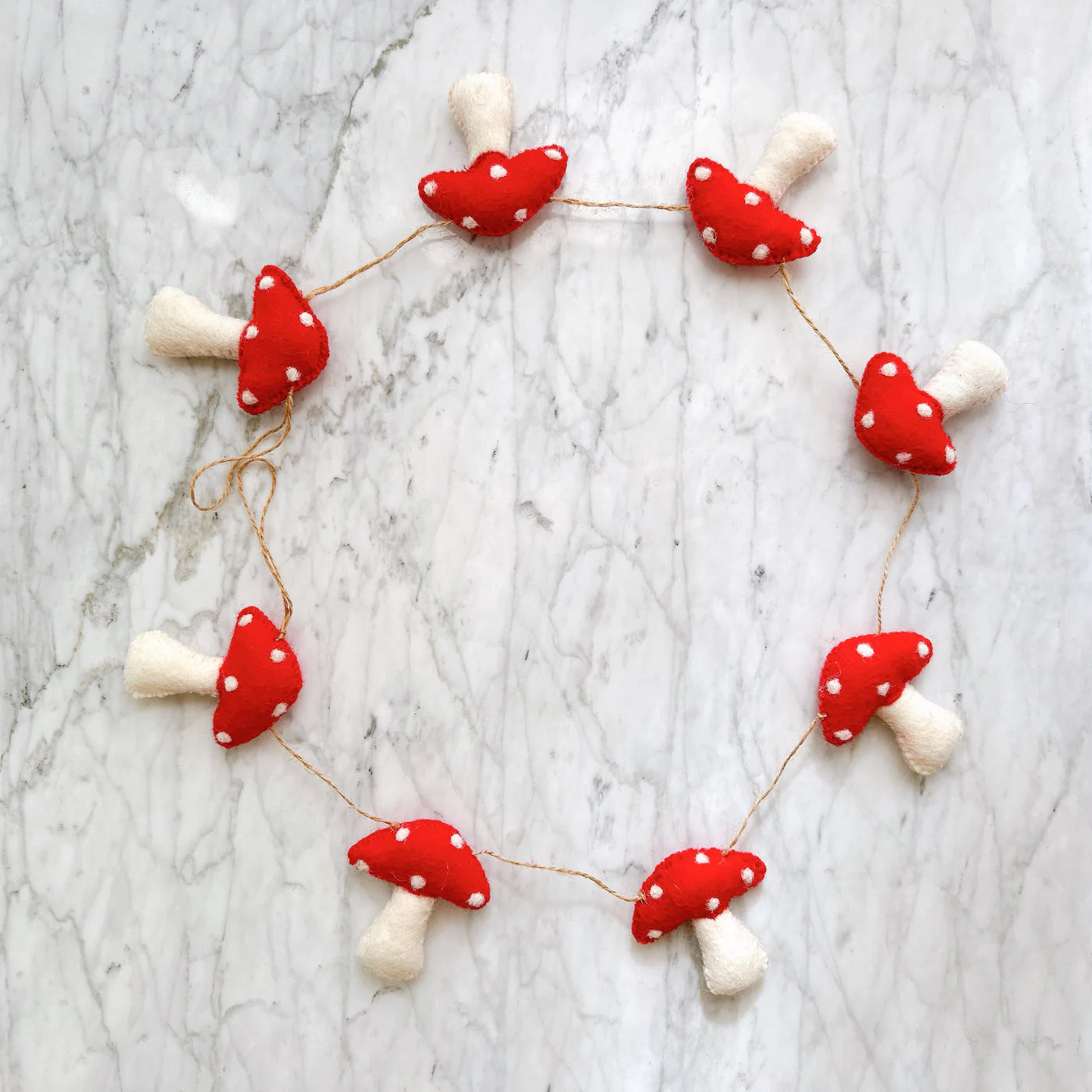Ganapati Crafts Co. Felt Mushroom Garland