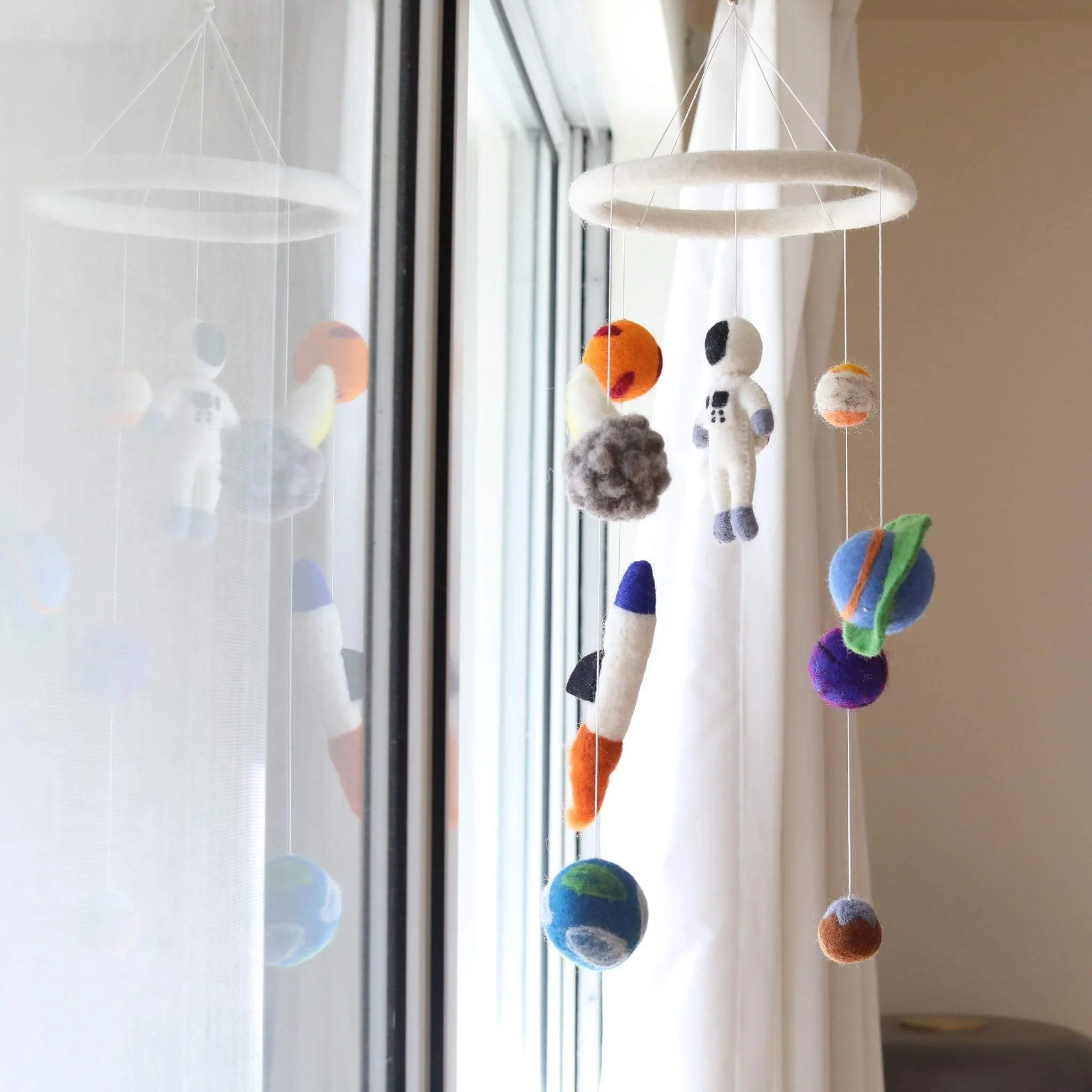 Ganapati Crafts Co. Felt Spaceman Baby Mobile