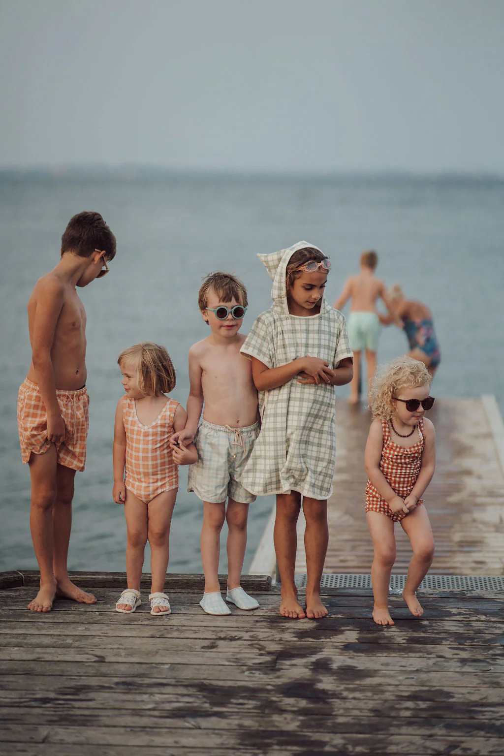GRECH & CO. Swim Trunks | UPF + Recycled - Buckwheat Plaid - Image 14
