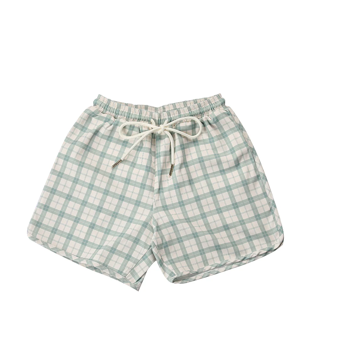 GRECH & CO. Swim Trunks | UPF + Recycled - Fern Plaid