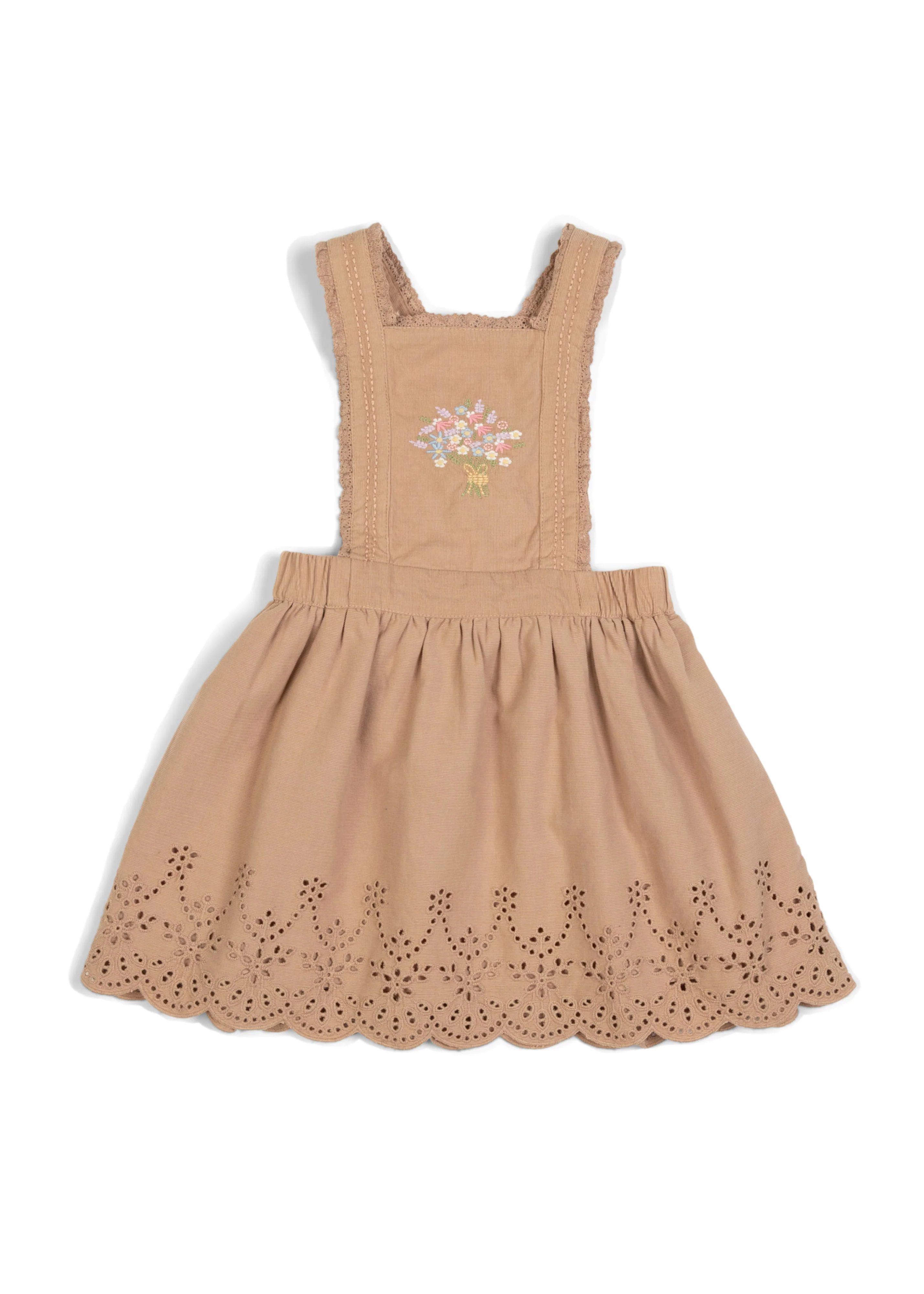 La Petit Lapin Elea | Corduroy Cotton Anglaise Dress | Wistful Mauve