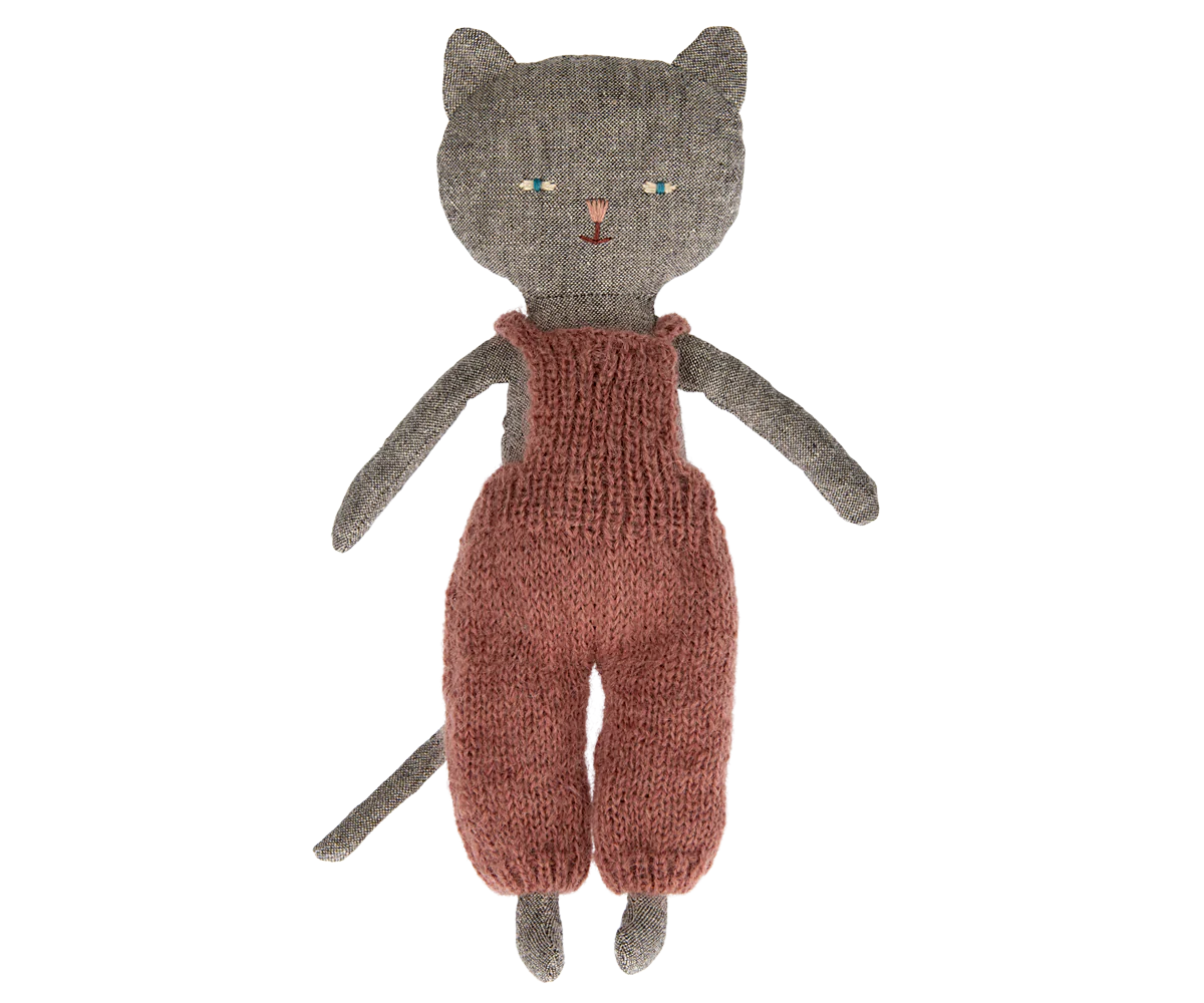 Maileg Kitten in Overalls - Grey