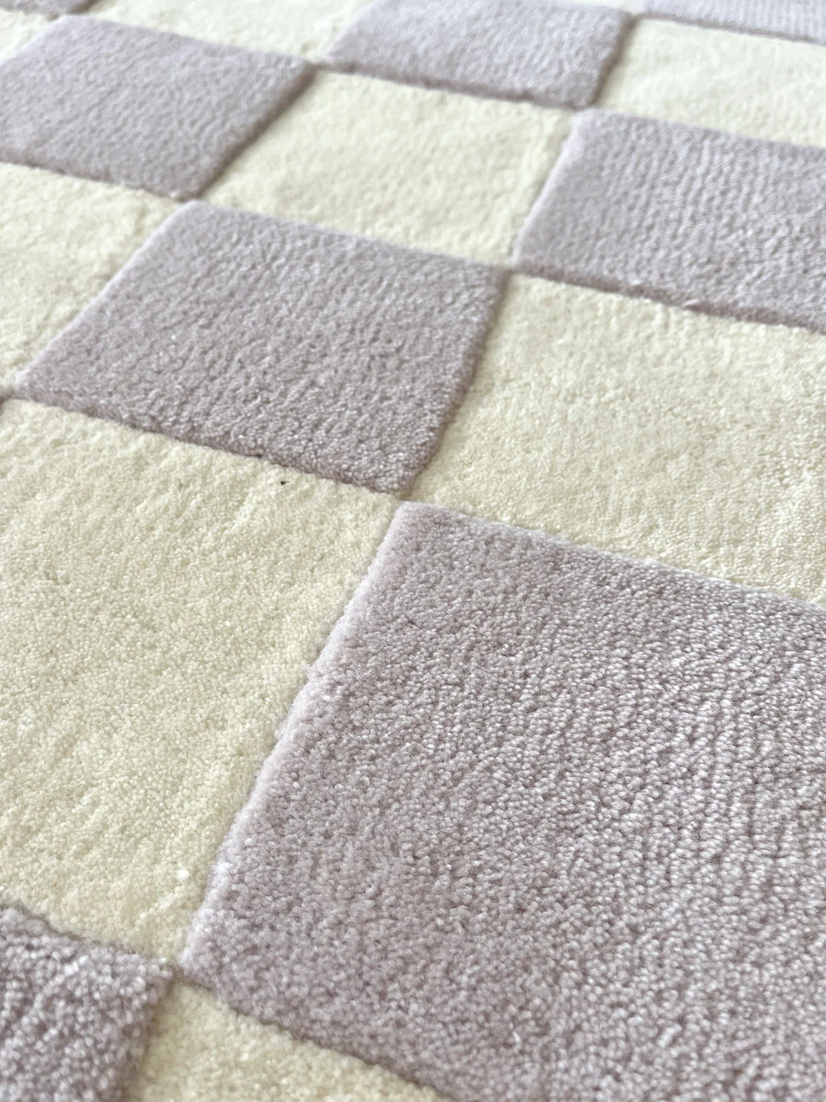 Maison Deux Rug CHECKERBOARD Lilac 2.6 x 8.2 ft - Image 2