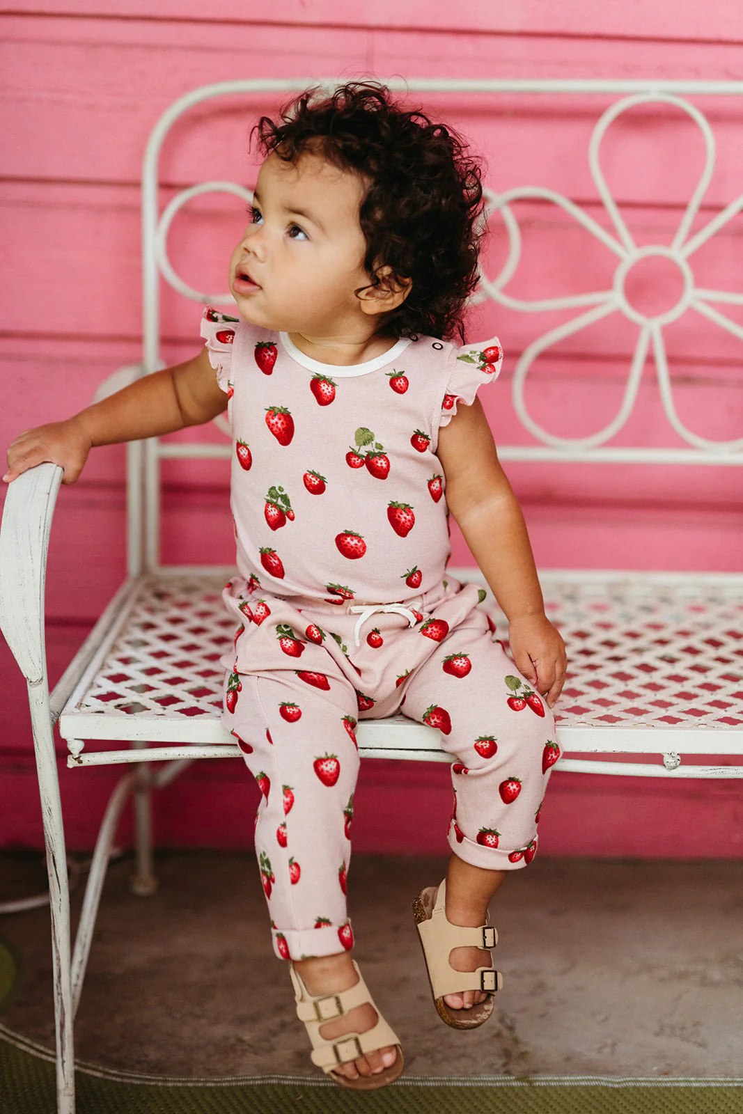 Milkbarn Strawberry Organic Cotton Ruffle One Piece - Image 10