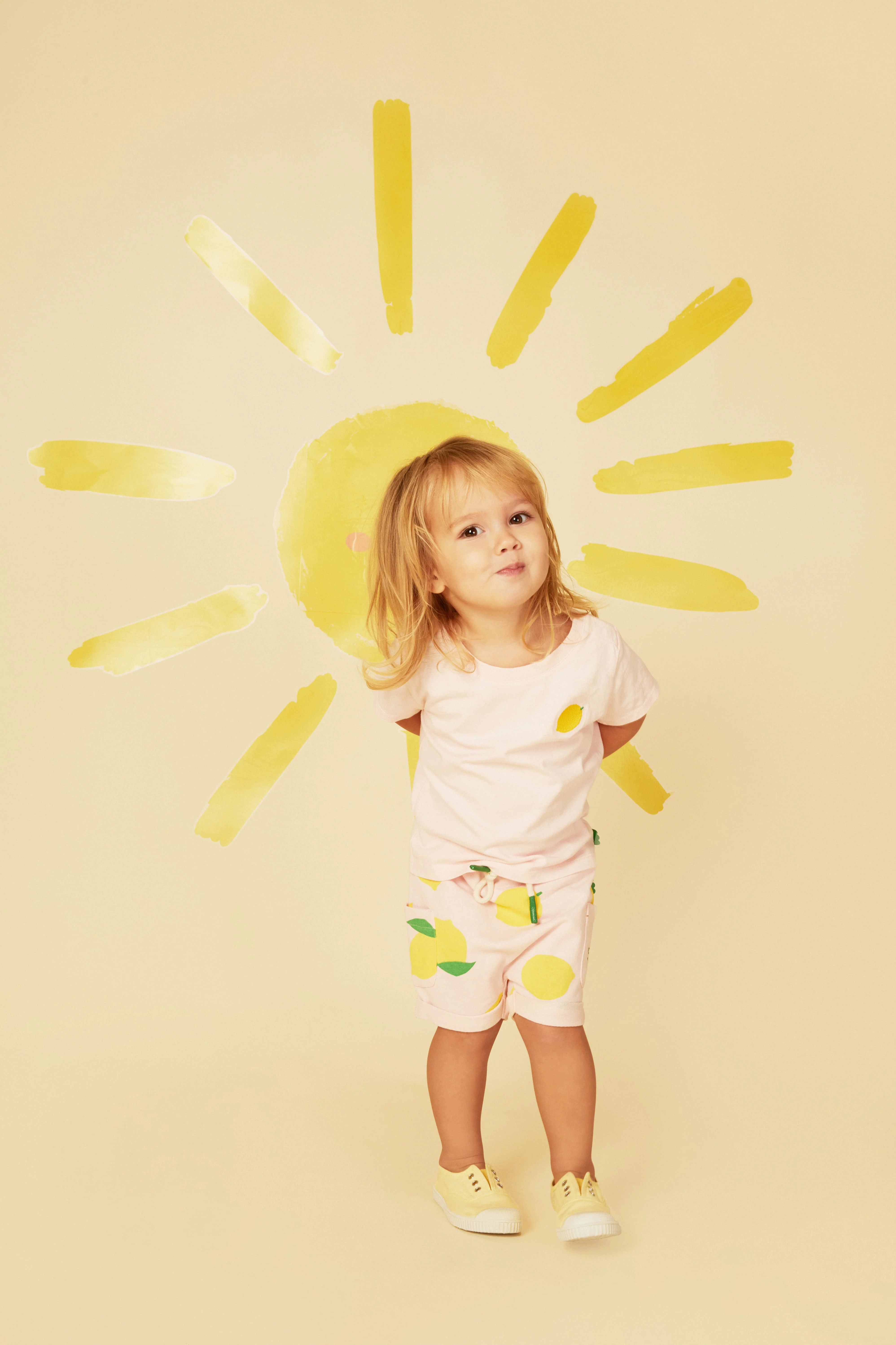 Mon Coeur Recycled Cotton Lemon Baby Short - Image 2