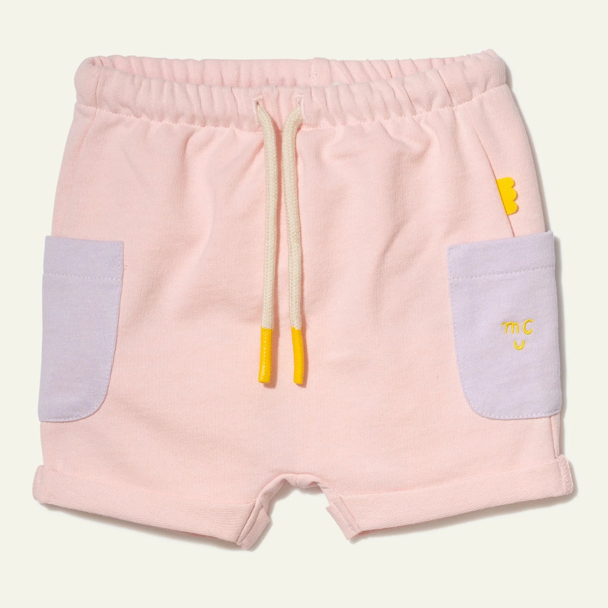 Mon Coeur Recycled Cotton Pink Baby Short