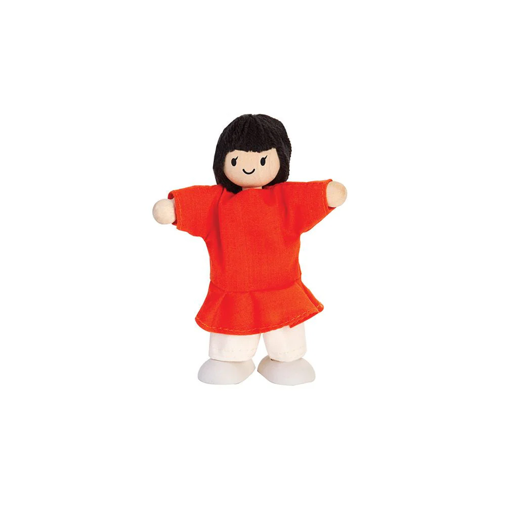 PlanToys Girl Dollhouse Figure - Fair Skin Tone