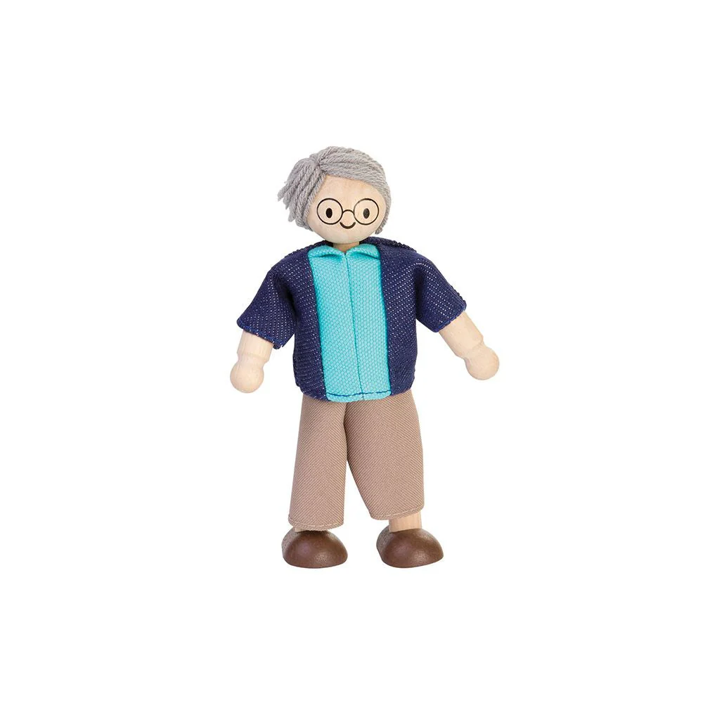PlanToys Grandfather Dollhouse Figure - Light Skin Tone