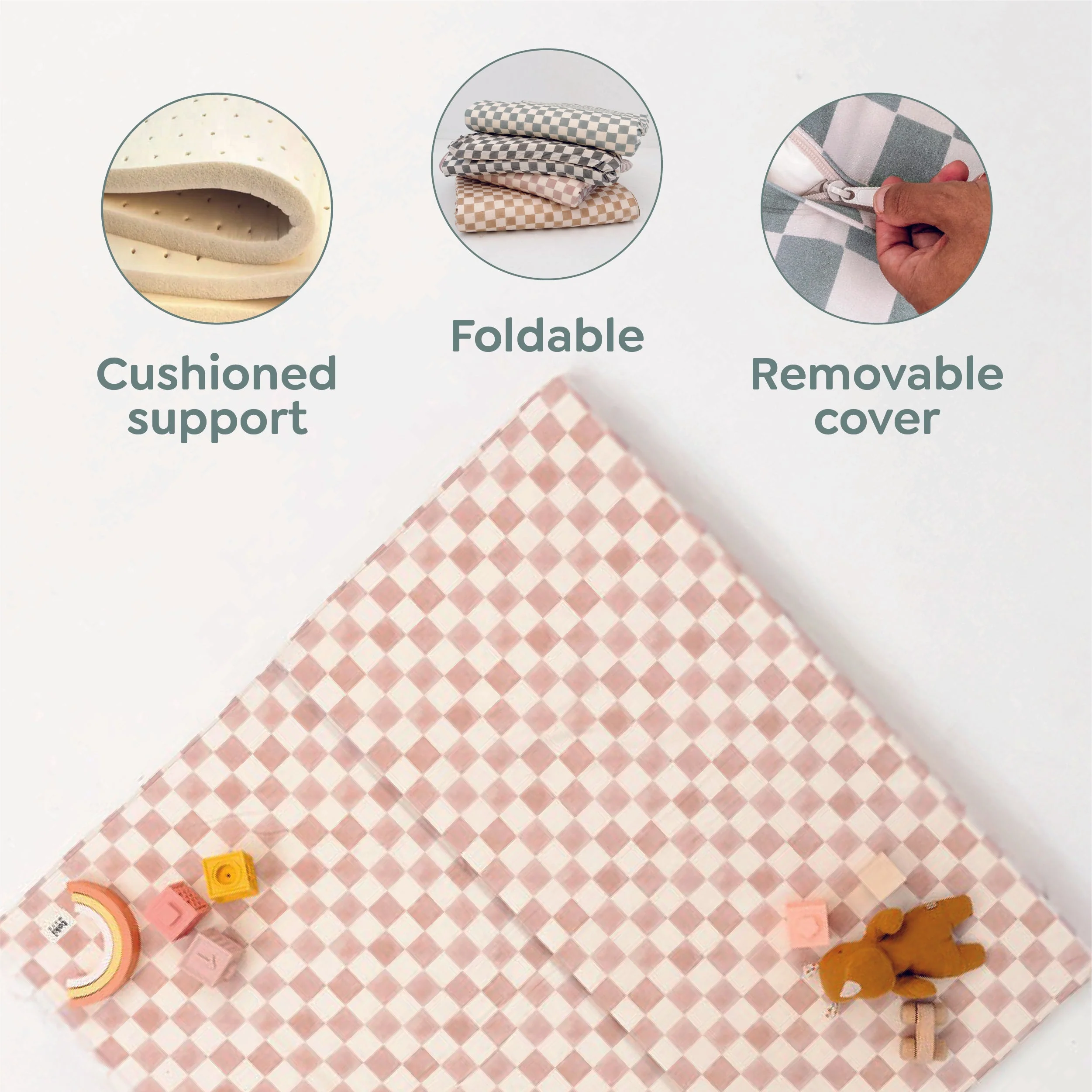 Toki Kids Playful Posies Organic Cotton Mat - Image 5