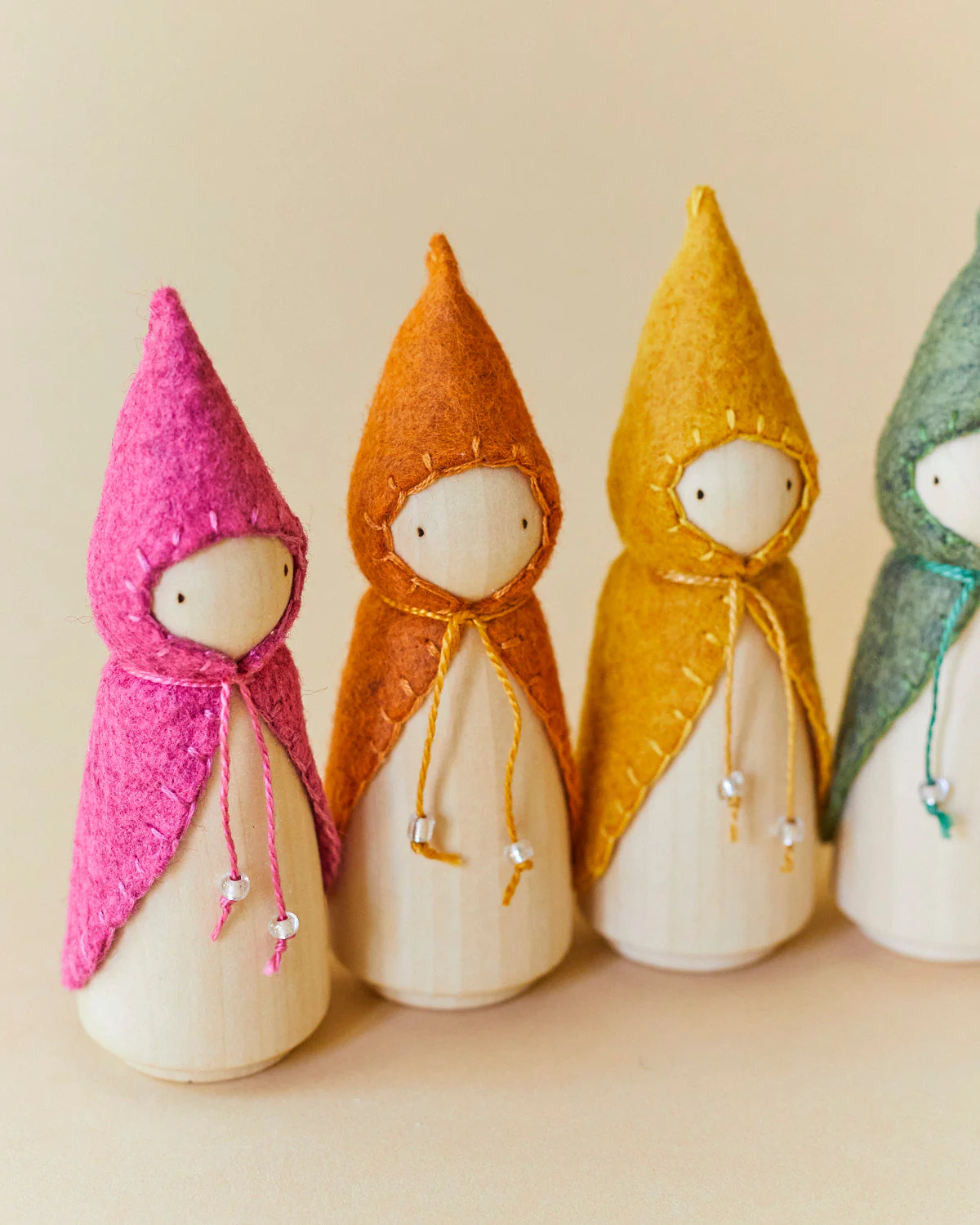 Wonderheart Green Wooden Gnome - Image 5