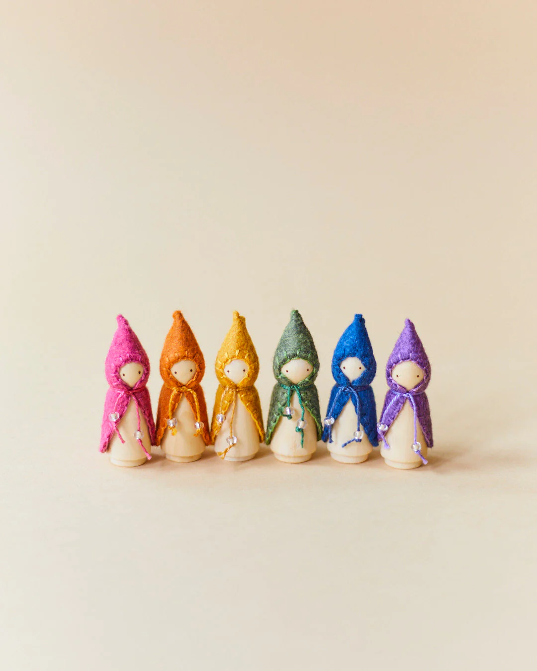 Wonderheart Mini Orange Wooden Gnome - Image 3