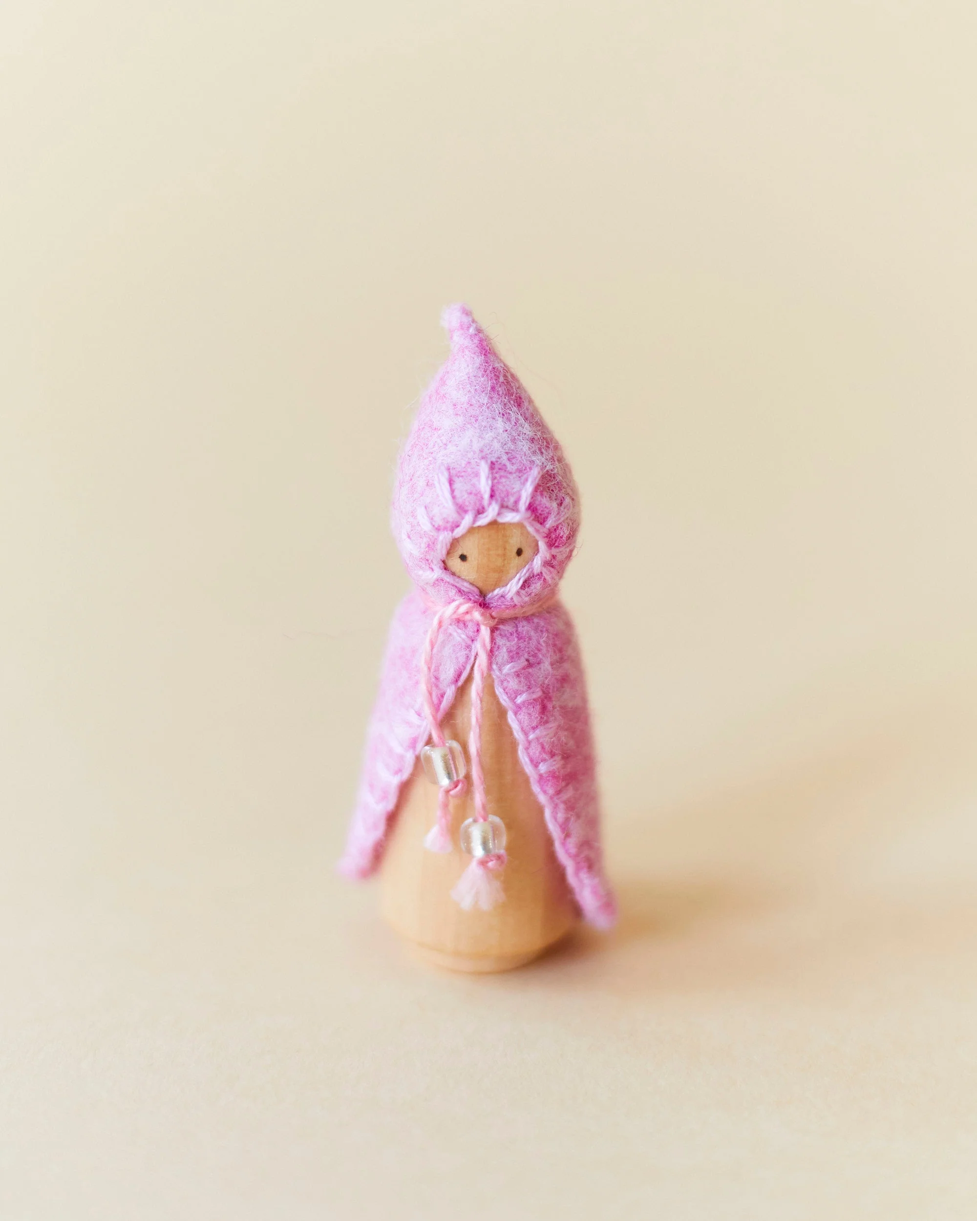 Wonderheart Mini Pastel Pink Wooden Gnome