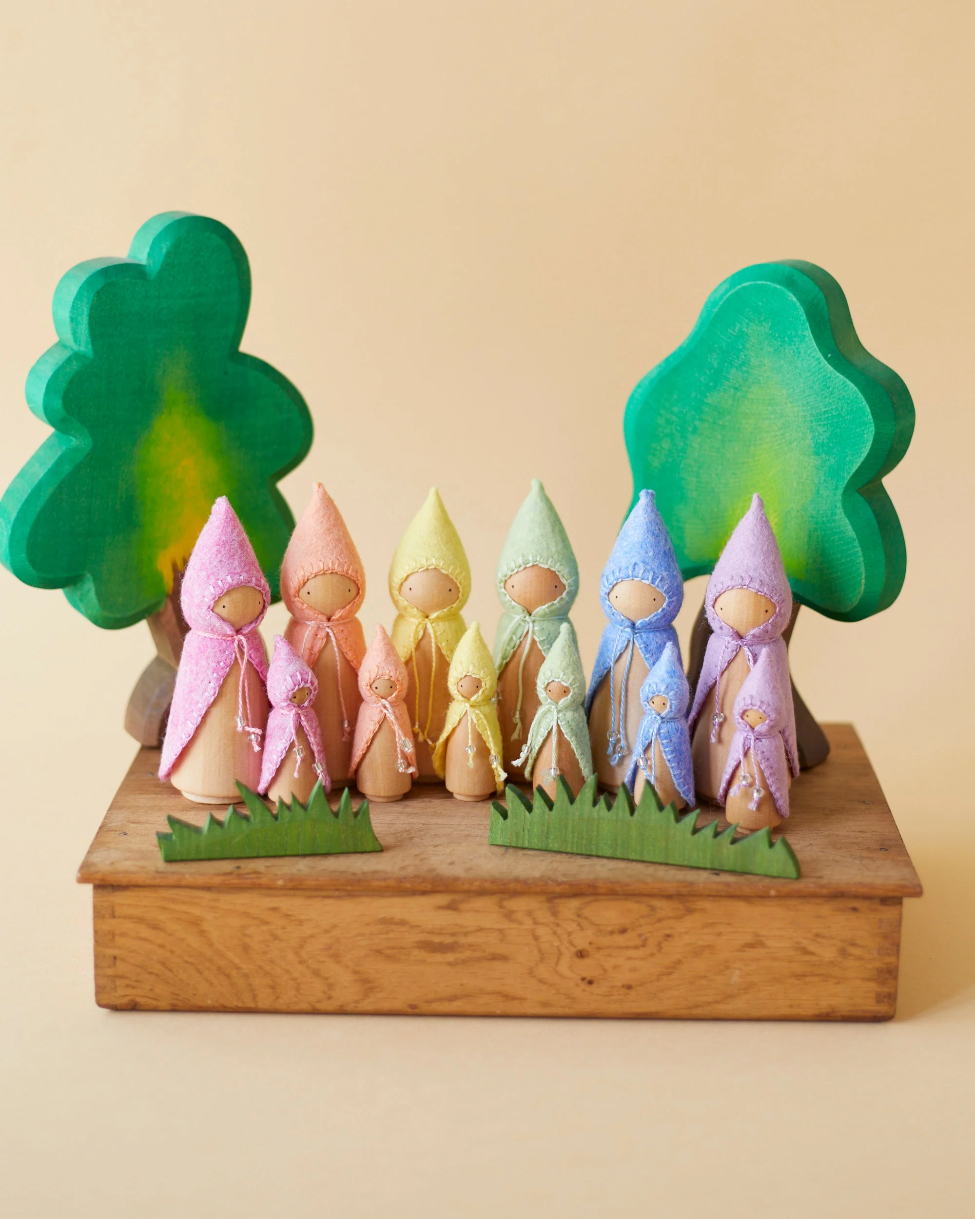 Wonderheart Mini Pastel Purple Wooden Gnome - Image 4