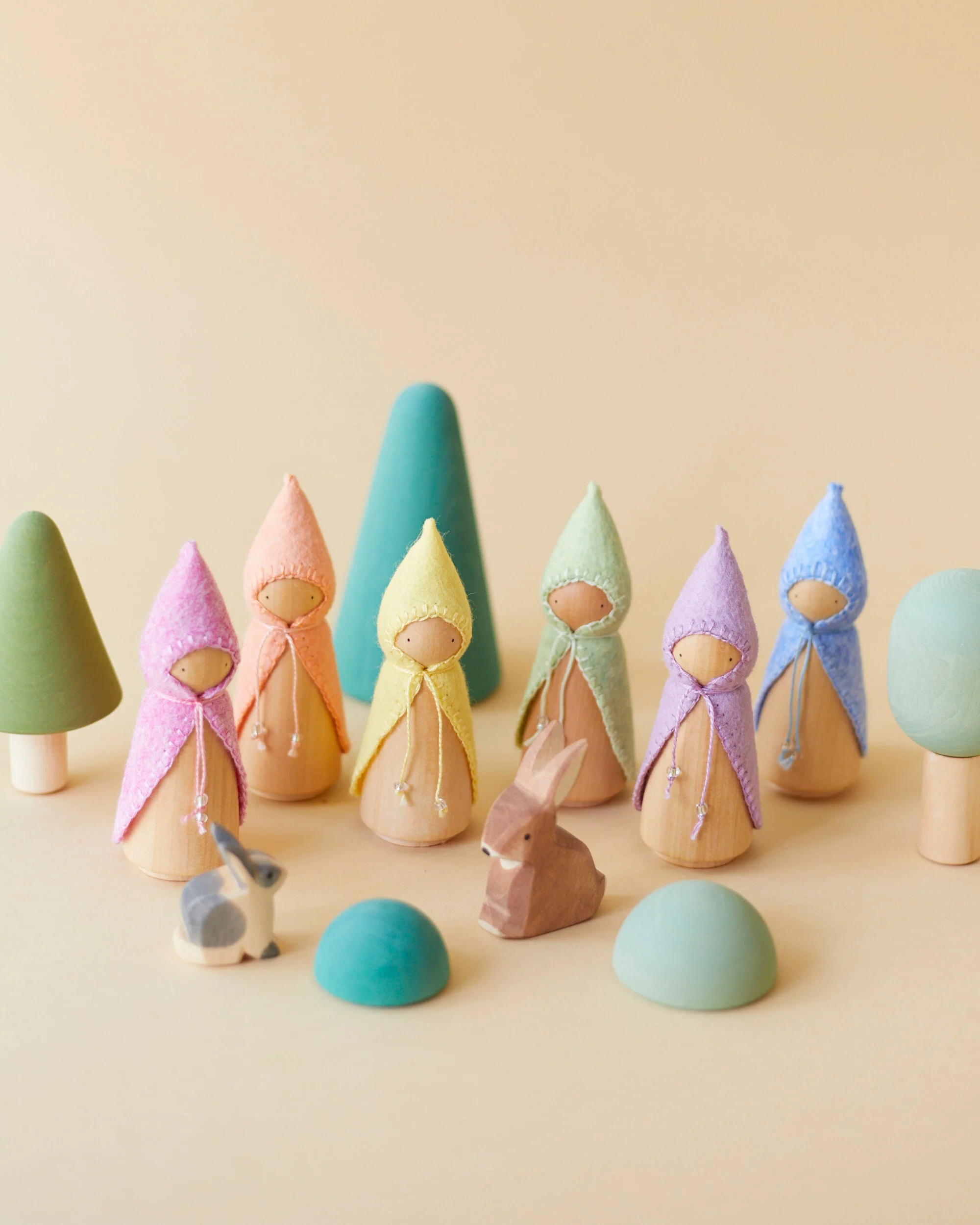 Wonderheart Pastel Pink Wooden Gnome - Image 7