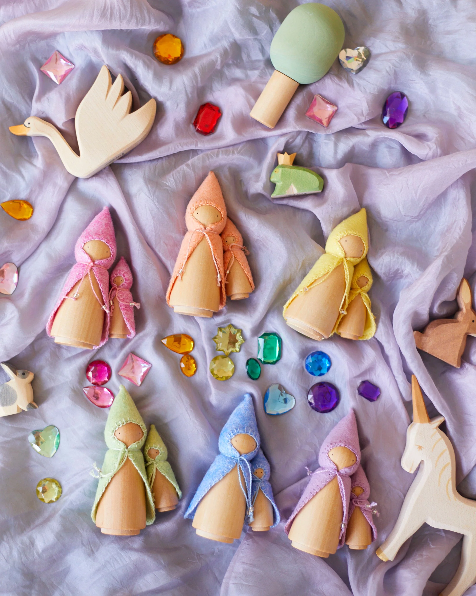 Wonderheart Pastel Yellow Wooden Gnome - Image 11
