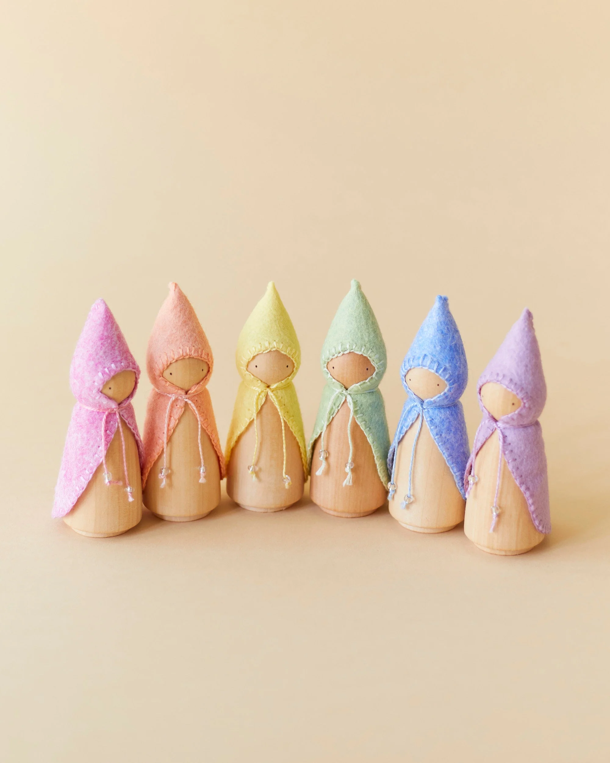 Wonderheart Pastel Yellow Wooden Gnome - Image 12